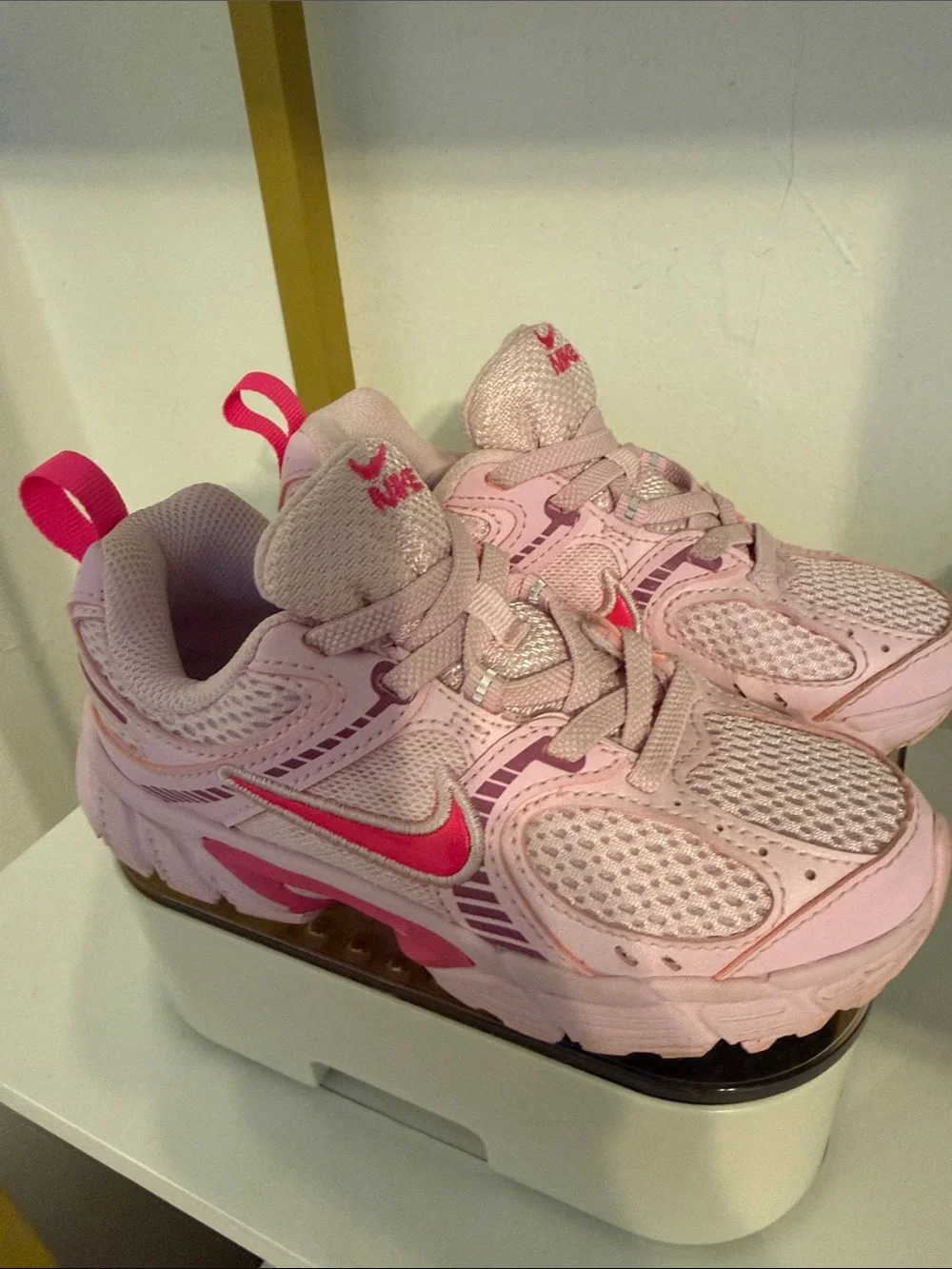Nike Kids Light Pink and Hot Pink Athletic Sneakers